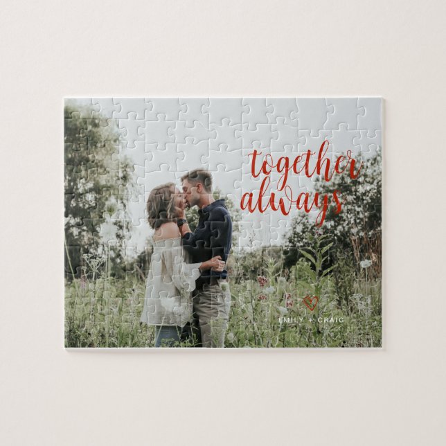 Paare Verheiratet Liebhaber Modernes Foto Personal Puzzle (Horizontal)