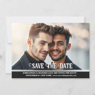 Paare Verlobung Foto Hochzeitsankündigung Einladung