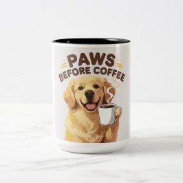 Paare vor der Kaffee-Tasse Zweifarbige Tasse