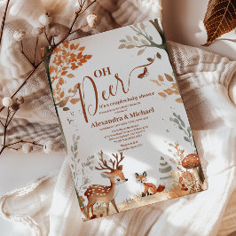 Paare Woodland Oh Deer Forest Baby Dusche Einladung