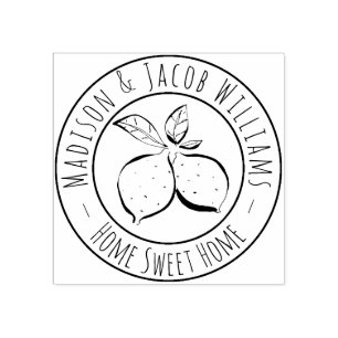 Paare Zuhause Sweet Zuhause Lemons Wood Art Briefm Gummistempel