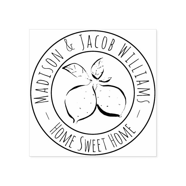 Paare Zuhause Sweet Zuhause Lemons Wood Art Briefm Gummistempel (Prägung)