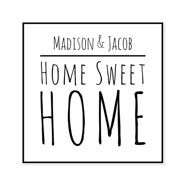 Paare Zuhause Sweet Zuhause Wood Art Briefmarke Gummistempel (Prägung)