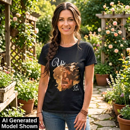 Paarfoto Wir sind Gegründetes Datum Schwarz Weiß Tri-Blend Shirt