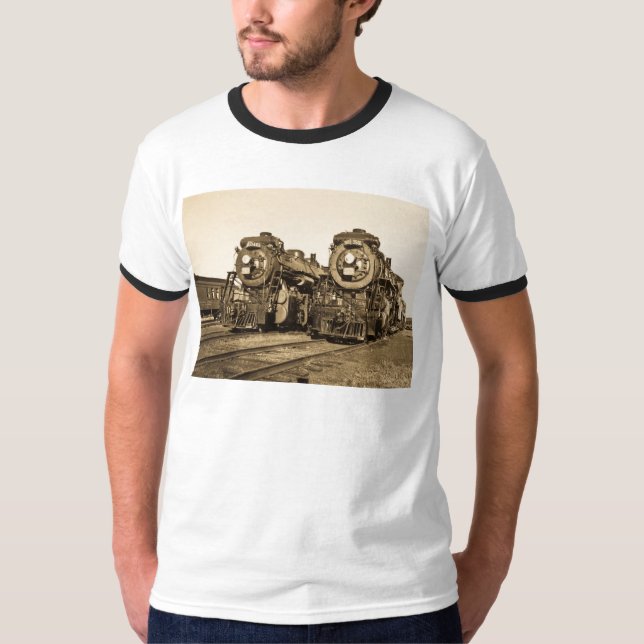 "Paart" KN-Eisenbahn-Lokomotiven 3461 und 3501 T-Shirt (Vorderseite)