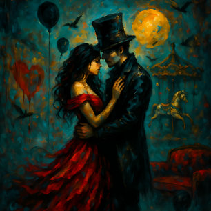 Paartanz – Gothic-Romantik-Decoupage-Papier Seidenpapier