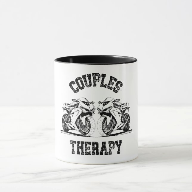 Paartherapie Motorrad Tasse (Zentrum)