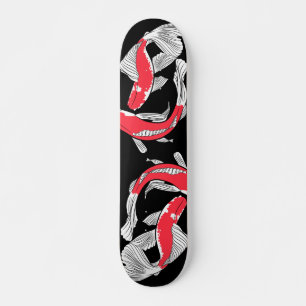 Paarung des roten japanischen Koi Skateboard