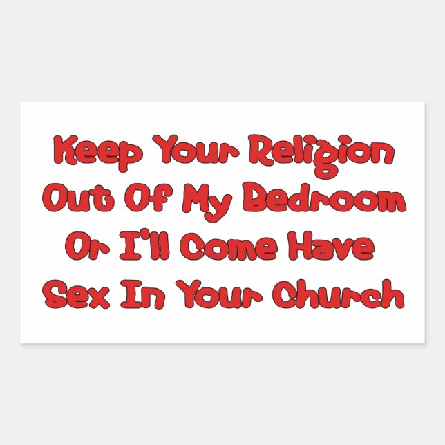 Paarung in Ihrer Kirche Rechteckiger Aufkleber (Vorderseite)