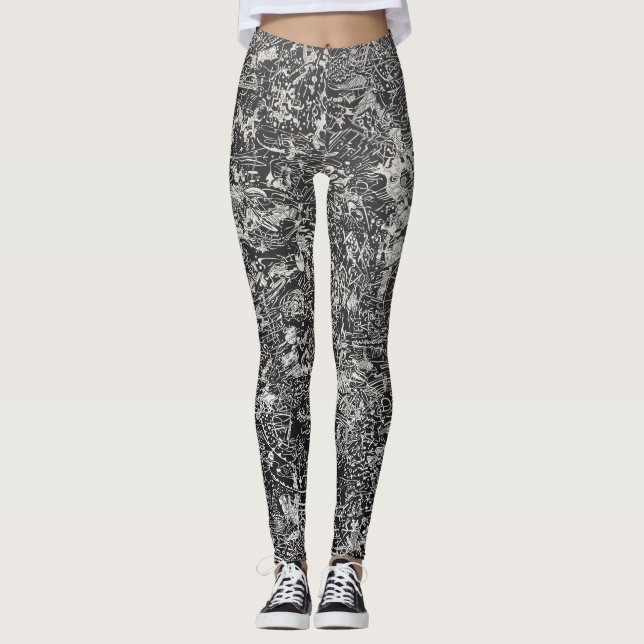 paarweise Leggings, originelles Design Leggings (Vorderseite)