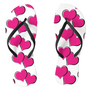 paarweise rote Herzdesign Flip Flops