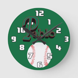 Pablo Baseball Clock Runde Wanduhr