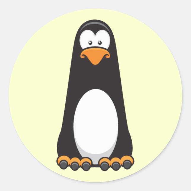 Pablo der Penguin Runder Aufkleber (Vorderseite)