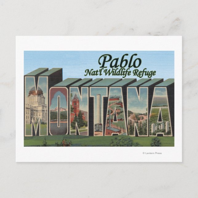 Pablo Nat'l Wildlife Refugium, Montana Postkarte (Vorderseite)