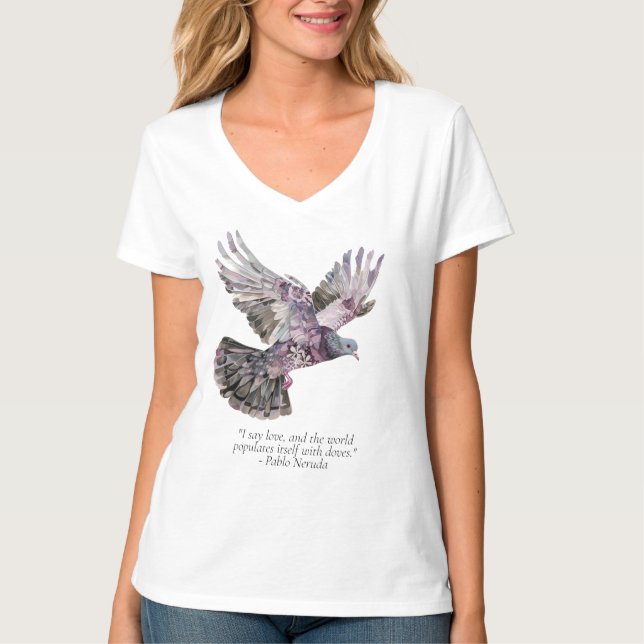 Pablo Neruda Quote Tote Bag T-Shirt (Vorderseite)