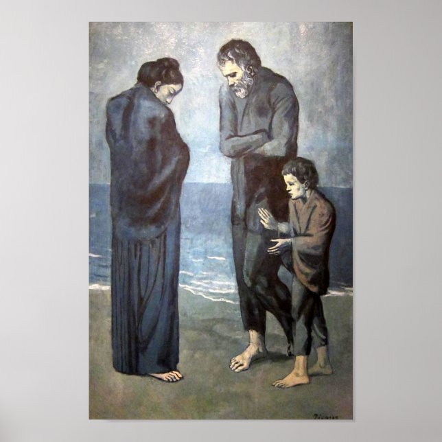 Pablo Picasso - Die Tragödie, 1903 Poster (Vorne)