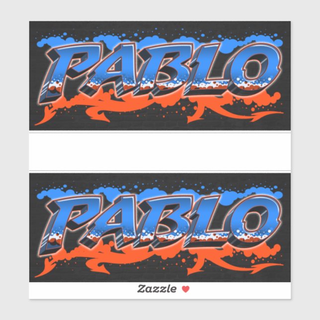 Pablo Vorname Name Graffiti Aufkleber Sticker (Blatt)