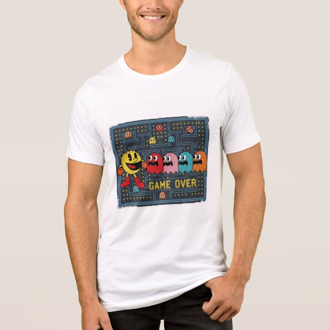 Pac-Man Game Over T-Shirt – Retro Arcade Gaming Te Tri-Blend Shirt (Vorderseite)