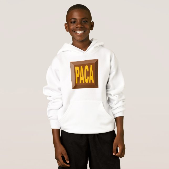 PACA-WEISSER HANF-KAPUZENPULLOVER HOODIE (Vorne ganz)