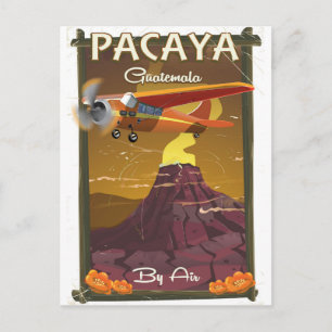 Pacaya Vulkan Guatemala Reiseplakat Postkarte