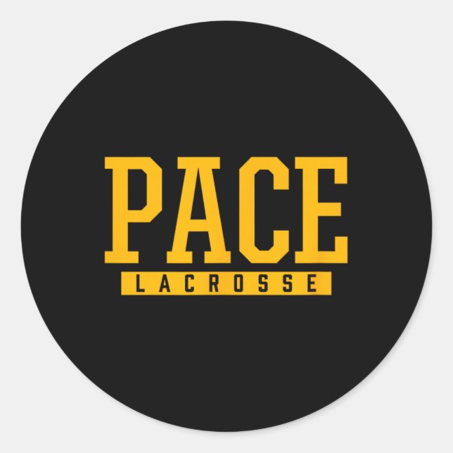 Pace High School Lacrosse 1 Runder Aufkleber (Vorderseite)