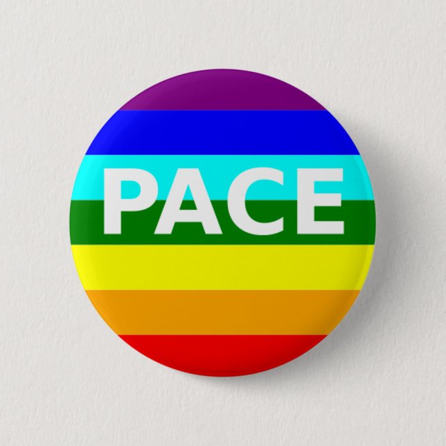 Pace(Peace) Flag Italienisch Button (Vorderseite)