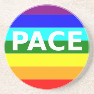Pace(Peace) Flag Italienischer Untersetzer