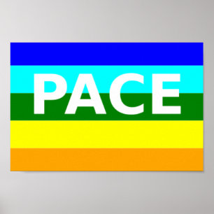 Pace(Peace) Flag Italienisches Poster