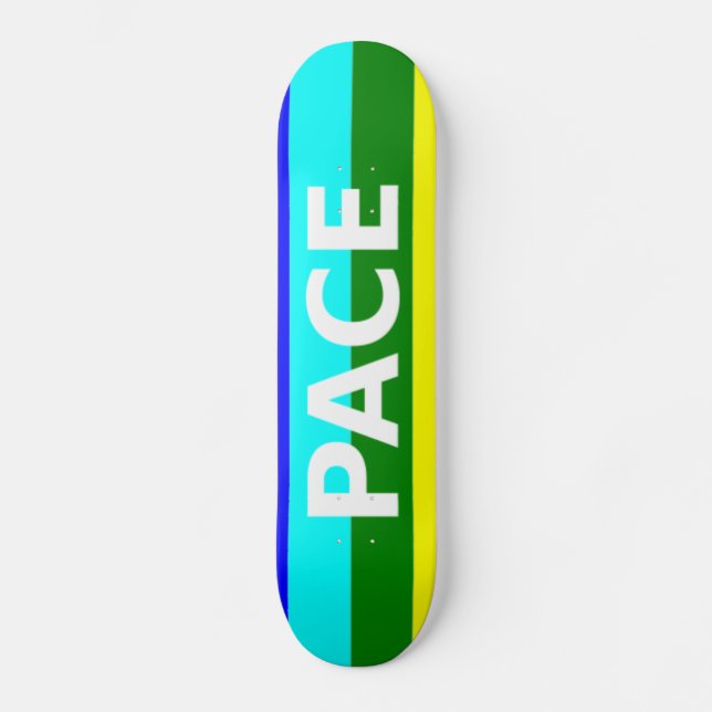 Pace(Peace) Flag Italienisches Skateboard (Vorderseite)