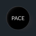 Pace Schwarz-weiß Italienischer Frieden einfach mi Button<br><div class="desc">Pace black and white Italian language - Peace simple moderne,  elegante Button-Taste</div>