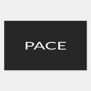 Pace Schwarz-weiß Italienischer Frieden einfach mi Rechteckiger Aufkleber