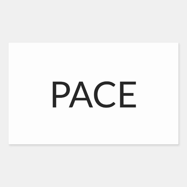 Pace White Black Italienischer Frieden einfach min Rechteckiger Aufkleber (Vorderseite)