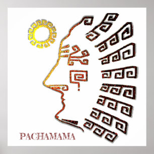 Pachamama Machu_Picchu Silhouette Poster