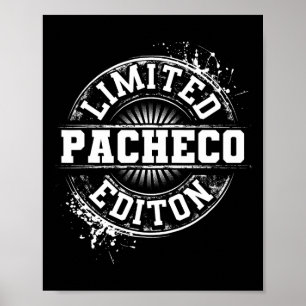Pacheco Funny Familienname Tree Geburtstag Wieders Poster