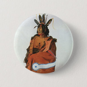 Pachtuwa-Chta, Arikara Warrior Portrait von Bodmer Button