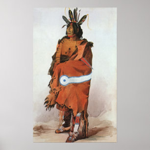 Pachtuwa-Chta, Arikara Warrior Portrait von Bodmer Poster