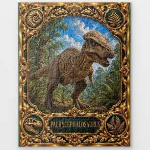 Pachycephalosaurus-Dinosaurier, Geschmücktes Erbst Puzzle