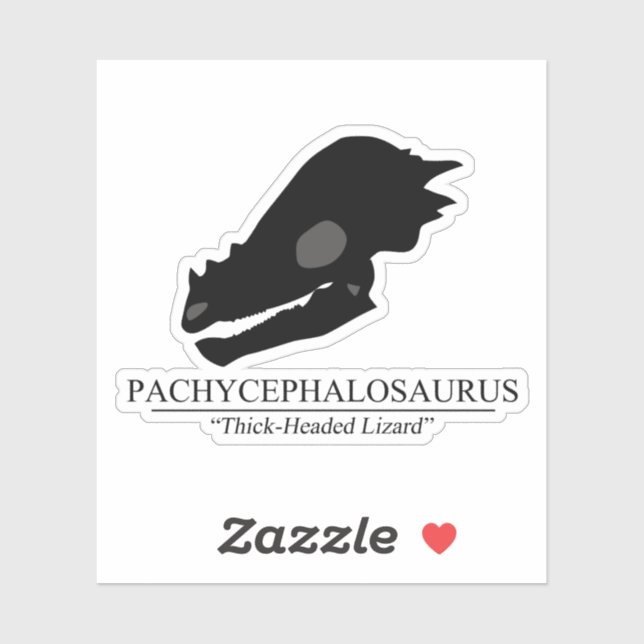 Pachycephalosaurus Skull Aufkleber (Blatt)