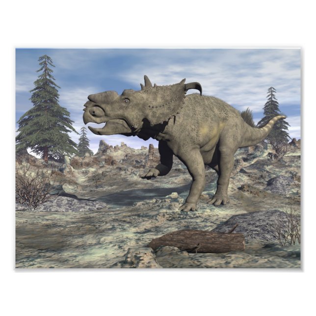 Pachyrhinosaurus dinosaurier laufen - 3D rendern Fotodruck (Vorne)