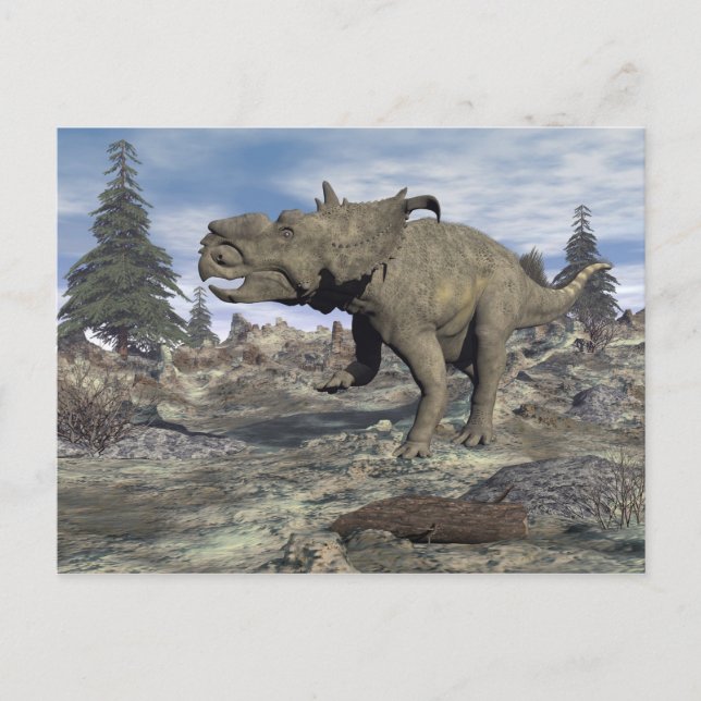 Pachyrhinosaurus dinosaurier Walking - 3D rendern Postkarte (Vorderseite)