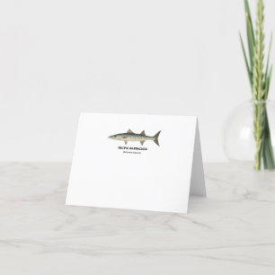 Pacific Barracuda (Sphyraena argentea) Dankeskarte