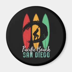 Pacific Beach San Diego Vintage Retro Surfen Magnet