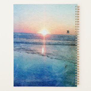 Pacific Beach Sunset Watercolor Planer
