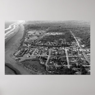 Pacific Beach, WA - Luftbild Poster