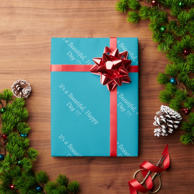 Pacific Blue 00A1B9 - Benutzerdefinierte Meldung o Geschenkpapier (Feiertagsgeschenk)