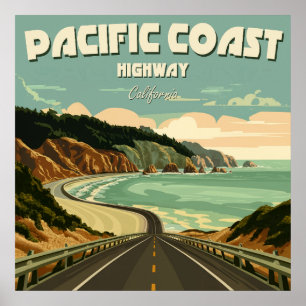 Pacific Coast Highway Aussicht Poster