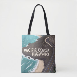 Pacific Coast Highway Retro Travel Art