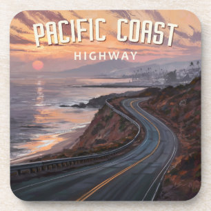 Pacific Coast Highway Sunset Getränkeuntersetzer