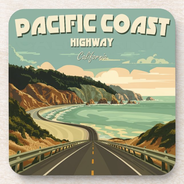 Pacific Coast Highway Vista Getränkeuntersetzer (Vorderseite)