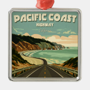 Pacific Coast Highway Vista Ornament Aus Metall